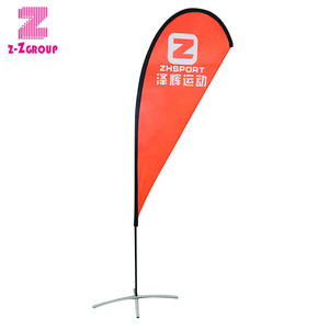 Logo kustom spanduk bendera terbang pajangan berdiri bendera pantai untuk pameran dan promosi peralatan iklan - Product Image 2