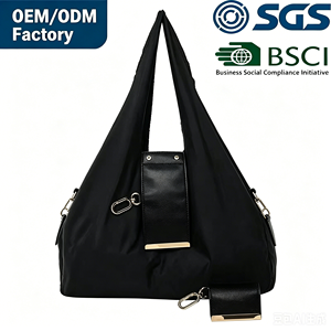 39x28x7cm for Gift Daily Use Outdoor & Travel Customized PU and Nylon <b>Foldable</b> Durable Eco-Friendly Advertising Shopping <b>Bag</b> - Product Image 1