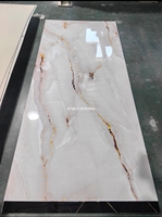 Panneau mural PVC 3 mm effet marbre, revêtement UV, plaque murale marbrée, haute brillance, imperméable pour salle de bain, hôtel