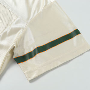 Maillot américain brodé personnalisé vêtements de football en maille à séchage rapide T-Shirt de sport en patchwork Streetwear maillot de football rétro - Product Image 6