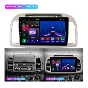 Jmance 9 Zoll Head Unit Android für Nissan März 2002 2003 2004 2005 2006 2007 2008 2009 2010 Frame Carplay Car GPS Stereo