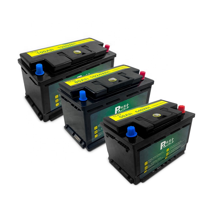 Démarrage automatique Lifepo4 de haute qualité 12v 50ah Batteries de voiture automobile au lithium-ion