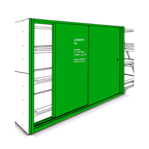 Système de portes coulissantes Fami Ar L1900 H2210 Vert Ral6011 Usage industriel - Product Image 3