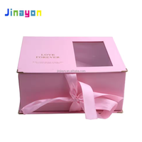 Boîtes cadeaux roses carrées et rectangulaires de luxe en gros, emballage en feuille d'aluminium de haute qualité, nœud papillon, ruban, gaufrage, boîtes rigides