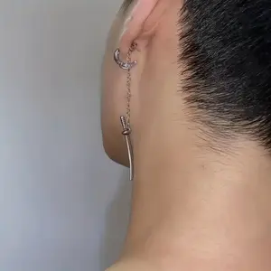 Boucles d'oreilles couteau samouraï personnalisables réglable 3D prototypage rapide SLA mécanique résine impression services d'usinage - Product Image 3