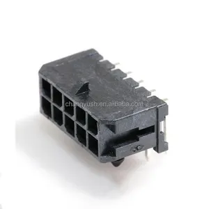 MOLEX 43045-1000 micro-fit 3.0 tête à Angle droit, pas de 3.00mm, double rangée, 10 Circuits, compatible fil lumineux, noir