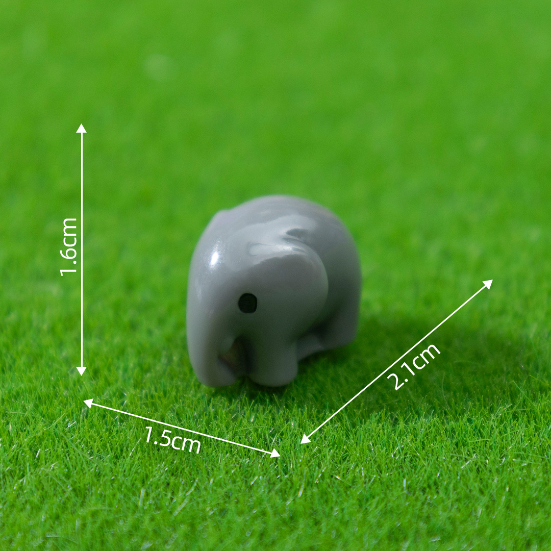 colorful 2cm grey elephant