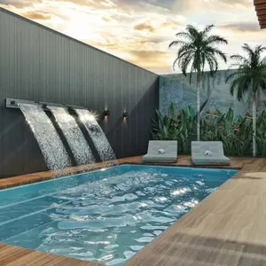 big full size 26 x 52 outdoor patio swimming pool price ready prefab rectangle fiberglass swimming pool cost