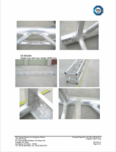 TFR Lighting Portable Aluminio Spigot Truss F34 Plata Negro Conexión rápida Estructura modular Certificación TUV - Product Image 5