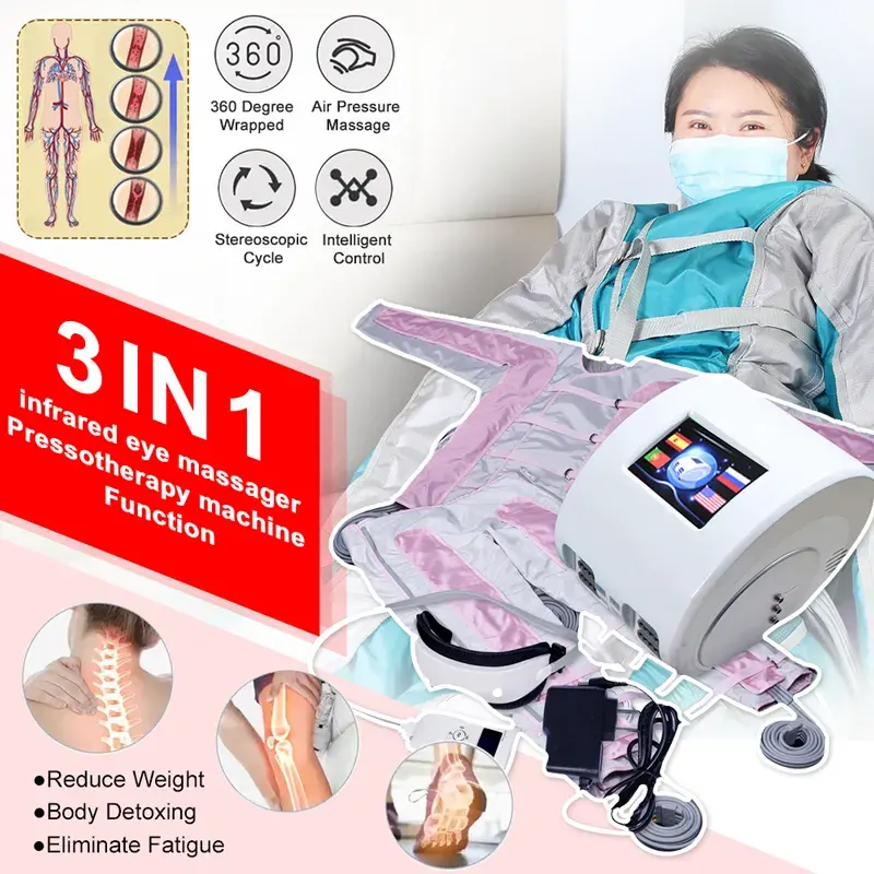 3 In 1プロフェッショナルプレソテラピアリンパ排水機Pressotherapyリンパ排水機Pressotherapie