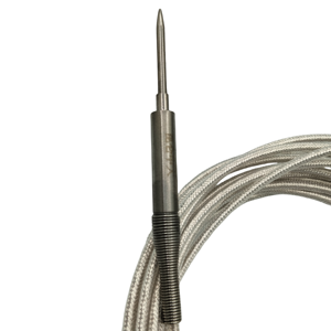 KLZD KZW-191 dapat disesuaikan lapis baja PT100 pengukur suhu dengan 304 selubung baja tahan karat 100mm ~ 1000mm panjang OEM didukung - Product Image 2