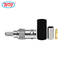 Conector Coaxial RF EZ de 50 Ohmios, Tipo BNC Hembra, con Pin sin Soldadura para RG58 LMR195 .195, Disponible en Stock