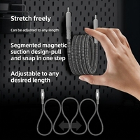 Câble de charge magnétique anti-emmêlement 100W PD à charge rapide USB-C vers USB-C pour tablettes Samsung Xiaomi et voyages de randonnée