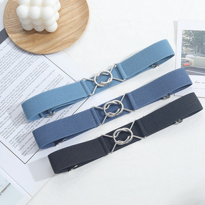 Cinturón con hebilla para jeans, sin costuras, elástico, versátil, invisible, sin perforaciones, cinturón práctico para hombres y mujeres. - Product Image 3