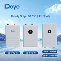 Siap Kirim Baterai Se-F12-L SE-F12-C Lfp Lifepo4 51.2v 235ah 12kw 12kwh Baterai Lithium Tenaga Surya Deye SE-F12-Max SE-F12-Max-H