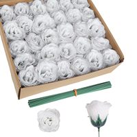 OH ARTS Roses artificielles en cristal scintillant avec tiges, fleurs en mousse de soie, couleur Or Enchantress Rose pour mariage, maison, fête