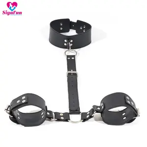 Dành Cho Người Lớn Trò Chơi Tình Dục Bondage Bánh Da BDSM Cổ Áo Còng Tay Quan Hệ Tình Dục Đồ Chơi Cho Phụ Nữ