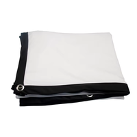 Écran de projection portable en fibre de verre HD 16:9 pour extérieur, pliable, avec œillets, sans cadre