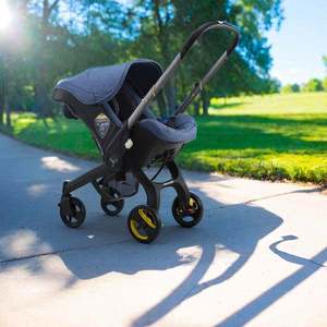 <span class=keywords><strong>Poussette</strong></span> bébé pliable 4-en-1 en alliage d'aluminium avec siège auto pour nourrisson et landau combiné, système de voyage portable - Product Image 4