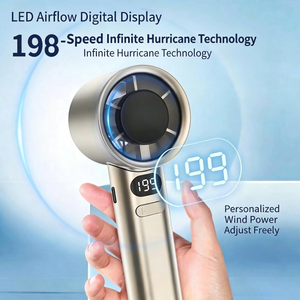 Ventilateur de poche numérique LK Toys <span class=keywords><strong>Vortex</strong></span> à affichage numérique, 120 vitesses réglables en continu, rechargeable par USB, portable - Product Image 4