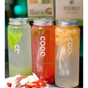 Gobelets vides ronds en plastique pour animaux de compagnie de 16oz 500ml avec couvercle bouteilles en plastique transparent pour boisson boisson - Product Image 3