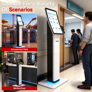 Kiosque USW multi-systèmes <span class=keywords><strong>avec</strong></span> écran incurvé personnalisé de 23,6/32 pouces, <span class=keywords><strong>imprimante</strong></span>, diffusion de numéros, kiosque de file d'attente <span class=keywords><strong>pour</strong></span> hall d'accueil - Product Image 6