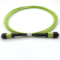 Cavalier à fibre optique MPO MPO-12 UPC à UPC (femelle) 12 fibres multimode OM5 50/125 LSZH cordon de raccordement à fibre optique vert