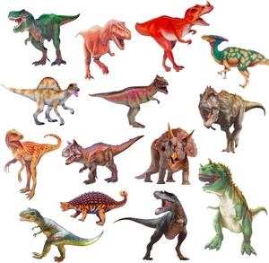 Autocollants pour enfants, Upins 14 feuilles différentes 200 + autocollants 3D moelleux scrapbook artisanal, adapté aux enfants amateurs de dinosaures - Product Image 1