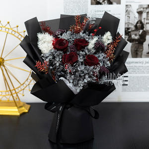 Decorazione di fiori essiccati con Bouquet di <span class=keywords><strong>Rose</strong></span> conservati di fascia alta per il capodanno cinese regalo di laurea per la festa della mamma di san valentino - Product Image 2