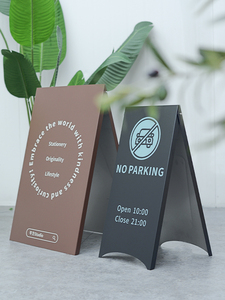 Exhibidor de Pie Plegable en Forma de A de Acero Inoxidable Esmaltado, Letrero Personalizado para Publicidad de Cafetería - Product Image 6