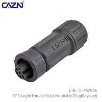 Prise étanche Amphenol LTW Mini 2 3 4 5 6 8 broches IP67 à montage sur panneau avant/arrière avec câble