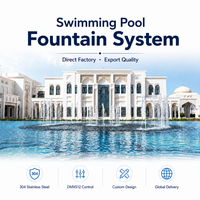 Fuente de Agua para Piscina, Solución Completa, Suministro Directo de Fábrica, Diseño y Construcción Interna, Certificación CE y RoHS