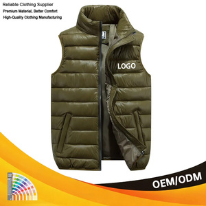 Chaleco Casual Moderno de Alta Calidad, Holgado, Talla Grande, para Uso Diario, con Cuello Alto y Acolchado Horizontal para Hombre - Product Image 1