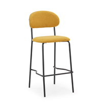 Tabouret de bar moderne en métal avec dossier, design stable, idéal pour la maison, le bar, le salon ou l'hôtel - Vente chaude
