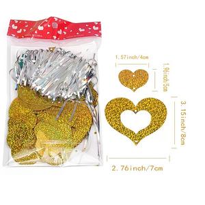 Ngày Valentine 50 cái/bộ long lanh trái tim xoáy treo trang trí lá Rèm bóng bay Mặt dây chuyền - Product Image 4