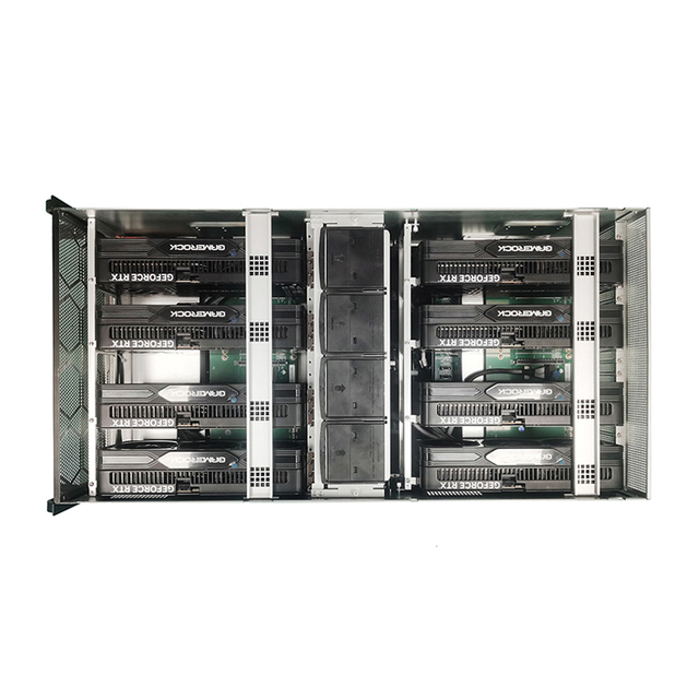 Toploong 7u 8Gpu Cards Rack Server Platform 4+4 Redundant Power Supply Support 5080 5090 A100 H100 PRO6000 Multi Cards for AI