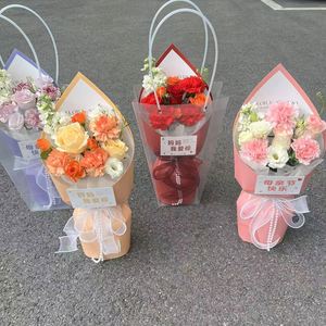 Nouveau style pour festivals : Emballage rapide pour bouquets de fleurs en forme d'éventail, en carton, vente en gros, élégant et rapide à assembler - Product Image 5