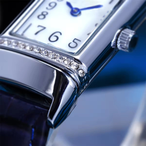 Fashionable Luxury Custom Women's <b>Watch</b> Lady's 3ATM Waterproof Quartz Montre Simple <b>Diamond</b> Crystal Square Case Pearl Leather - Product Image 2