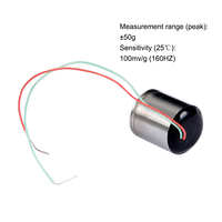 Capteur d'accélération piézoélectrique IEPE à faible impédance à 2 fils avec sortie de tension PZT-5, sensibilité de 100 mV/g, fréquence de 0,5 Hz à 10 kHz