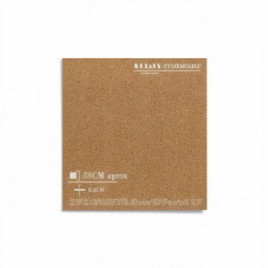 Foglio di sughero 30x30 cm quadrato colore naturale 12 pezzi per artigianato e decorazione - Product Image 1