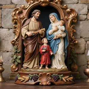 Escultura Católica Artesanal Personalizado Resina Maria Estatueta Home Desktop Decoração Criativa Religiosa Festival Lembrança - Product Image 3