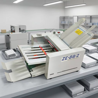 Machine à plier le papier entièrement automatique à haute efficacité ZE-8B/2, à économie d'énergie, haute précision pour livrets et feuilles d'instructions