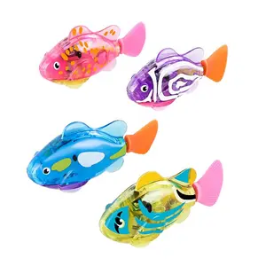 高品质最佳室内猫玩具互动游泳鱼玩具带发光二极管玩具鱼