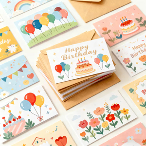 Assortimento di Biglietti d'Auguri Personalizzati all'Ingrosso 4x6 con Messaggi Unici per Compleanno e Ringraziamento, con Buste e Scatola - Product Image 3