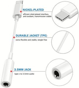 AUX-Type C Cable Digital Earphone <b>Adapter</b> Cable <b>USB</b>-C Audio Cable for Smart Phones - Product Image 3