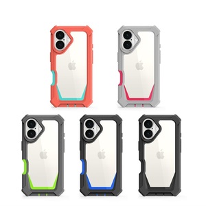Airbag Protección anticaída 2 en 1 Funda para teléfono móvil Espacio transparente Contraportada para iPhone 16 Plus - Product Image 1