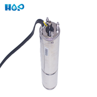 Pompe à eau solaire pour puits profond HOP 4SDM4/10 50m, kit de pompe de forage solaire AC sans balais, pompe submersible de 1,5 pouce