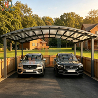 Abri de voiture en aluminium thermolaqué avec panneaux en polycarbonate PC, anti-UV, antirouille, pour parking et garage