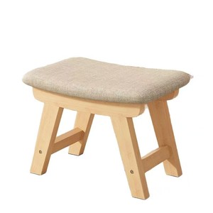 Modern <strong>Small</strong> Wooden Footstool Shoe <strong>Changing</strong> Stool Solid Wood Bedroom Living Room Apartment School Use - Product Image 2