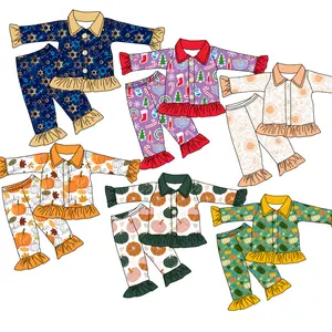 Design Children Sleepwear Set Fancy Sleepwear Infant Boy Clothing Cool Fabric Nightwear For Baby